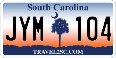 SC license plate JYM104