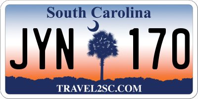 SC license plate JYN170