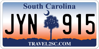 SC license plate JYN915