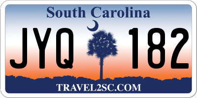 SC license plate JYQ182