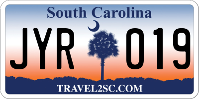 SC license plate JYR019