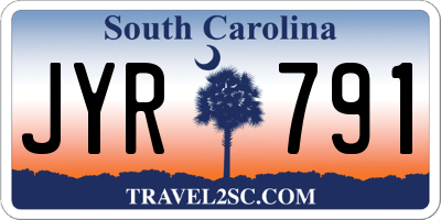 SC license plate JYR791