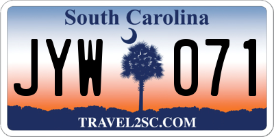 SC license plate JYW071