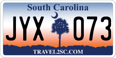 SC license plate JYX073
