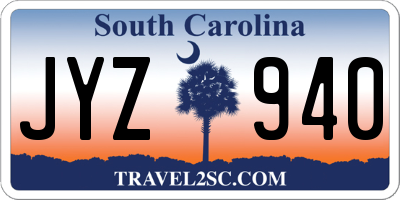 SC license plate JYZ940