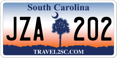 SC license plate JZA202