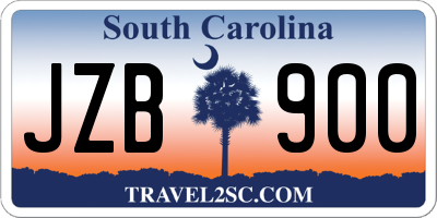 SC license plate JZB900