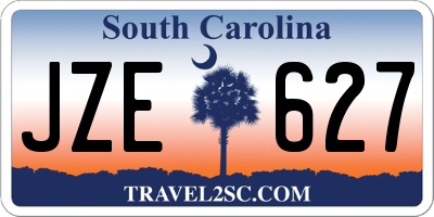 SC license plate JZE627