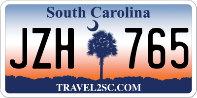 SC license plate JZH765