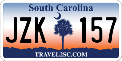 SC license plate JZK157