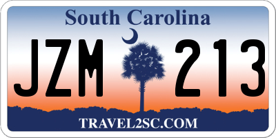 SC license plate JZM213