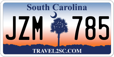 SC license plate JZM785