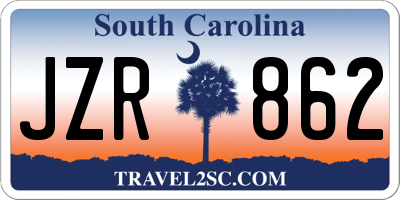SC license plate JZR862