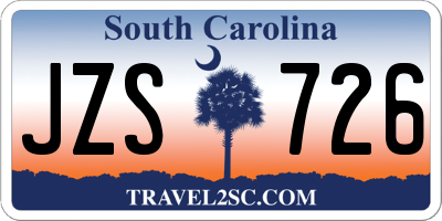 SC license plate JZS726