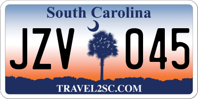 SC license plate JZV045