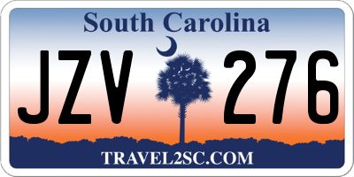 SC license plate JZV276