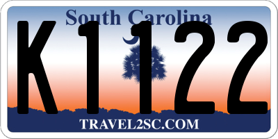 SC license plate K1122