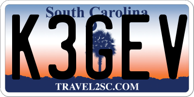 SC license plate K3GEV