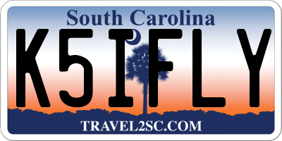 SC license plate K5IFLY