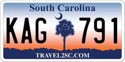 SC license plate KAG791