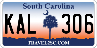 SC license plate KAL306