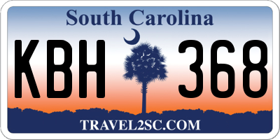 SC license plate KBH368