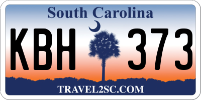 SC license plate KBH373
