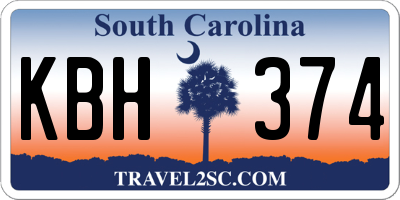 SC license plate KBH374