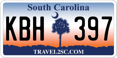 SC license plate KBH397