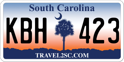 SC license plate KBH423