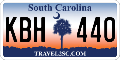 SC license plate KBH440