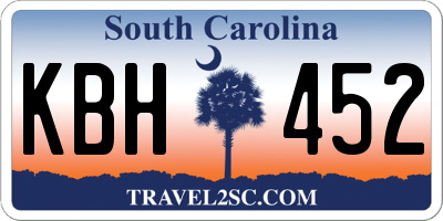 SC license plate KBH452