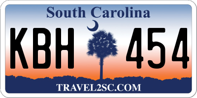 SC license plate KBH454