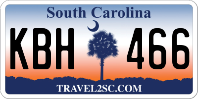 SC license plate KBH466