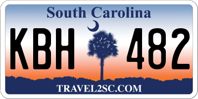 SC license plate KBH482