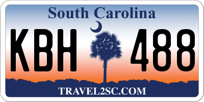 SC license plate KBH488