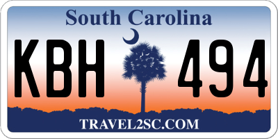 SC license plate KBH494