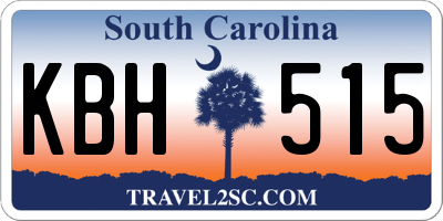 SC license plate KBH515