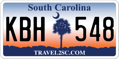 SC license plate KBH548
