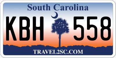 SC license plate KBH558