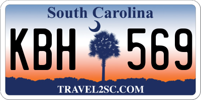 SC license plate KBH569