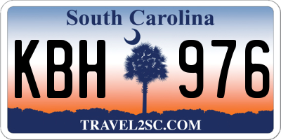 SC license plate KBH976