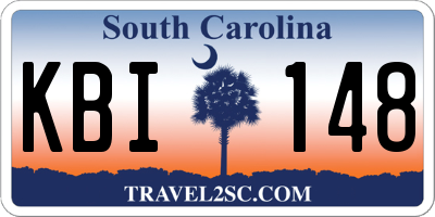 SC license plate KBI148