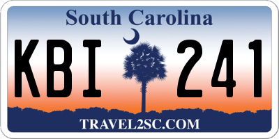 SC license plate KBI241