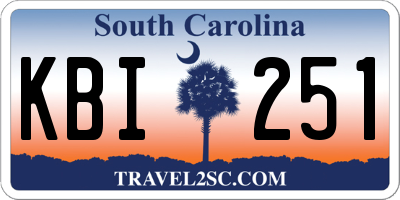 SC license plate KBI251