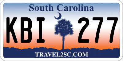 SC license plate KBI277