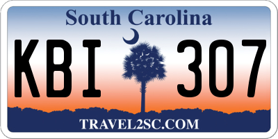 SC license plate KBI307