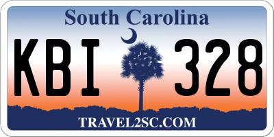 SC license plate KBI328
