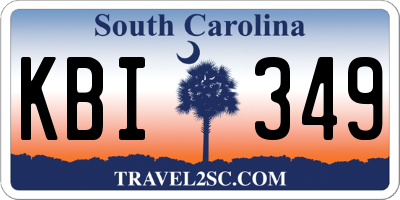 SC license plate KBI349
