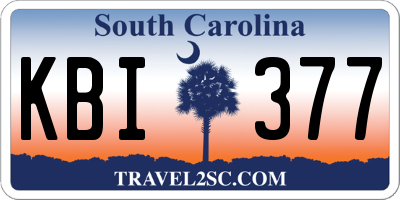 SC license plate KBI377